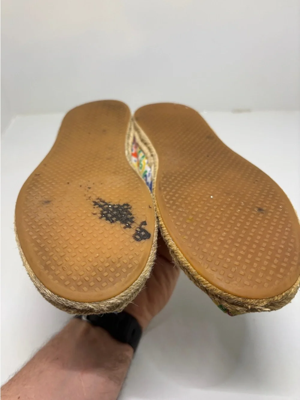 TOMS Alpargata Slip-On Espadrilles Patchwork Print Canvas Flats Women’s 7.5 Boho